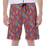 Indian Patchwork Pattern Print Men's Beach Shorts