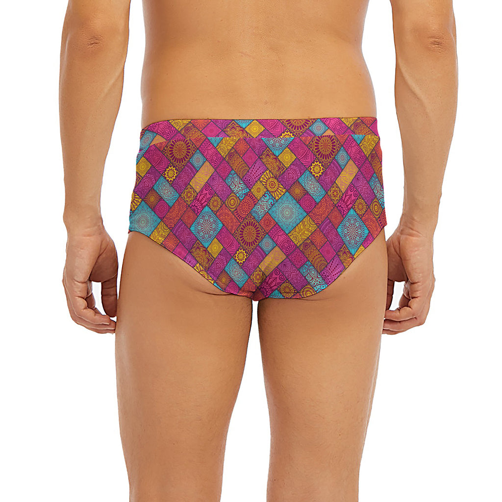 Indian Patchwork Pattern Print Men's Briefs