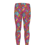 Indian Patchwork Pattern Print Men's leggings