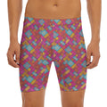 Indian Patchwork Pattern Print Men's Long Boxer Briefs