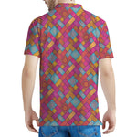 Indian Patchwork Pattern Print Men's Polo Shirt