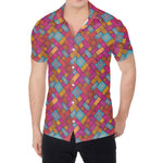 Indian Patchwork Pattern Print Men's Shirt