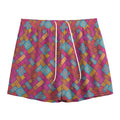 Indian Patchwork Pattern Print Mesh Shorts