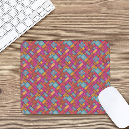 Indian Patchwork Pattern Print Mouse Pad