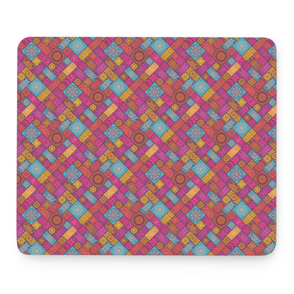 Indian Patchwork Pattern Print Mouse Pad