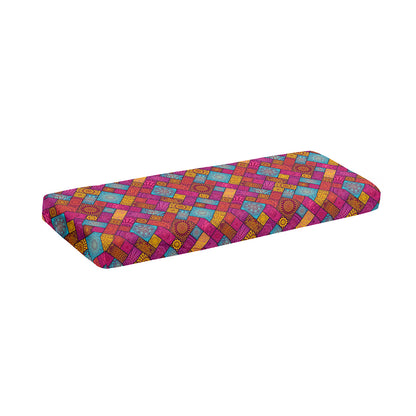 Indian Patchwork Pattern Print Piano Keyboard Cover