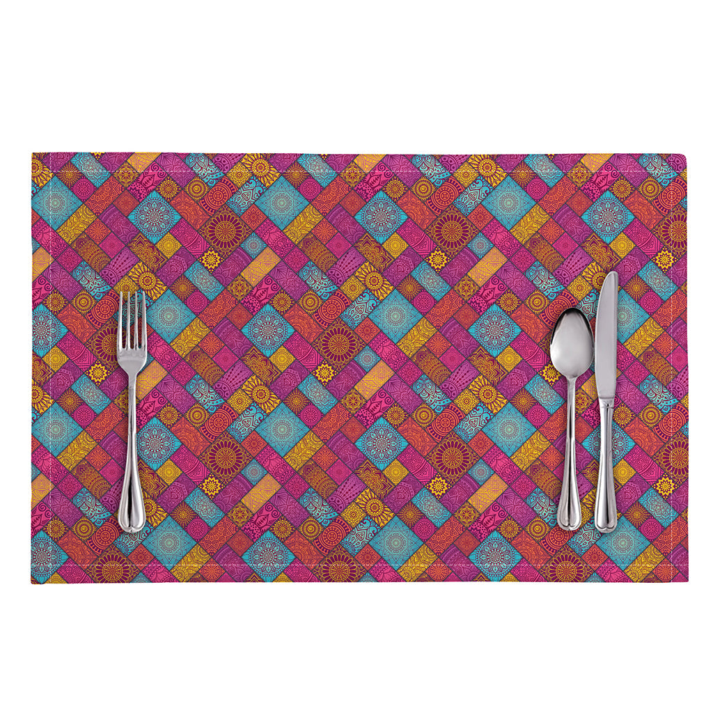 Indian Patchwork Pattern Print Placemat