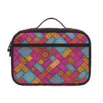 Indian Patchwork Pattern Print Portable Lunch Bag