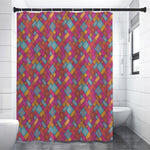 Indian Patchwork Pattern Print Premium Shower Curtain