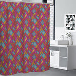 Indian Patchwork Pattern Print Premium Shower Curtain