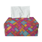 Indian Patchwork Pattern Print Rectangle Tissue Box Cover