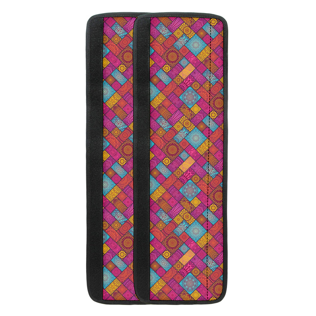 Indian Patchwork Pattern Print Refrigerator Handle Covers