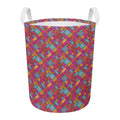 Indian Patchwork Pattern Print Round Laundry Basket