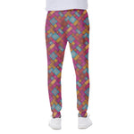 Indian Patchwork Pattern Print Scuba Joggers