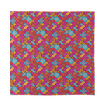 Indian Patchwork Pattern Print Silk Bandana