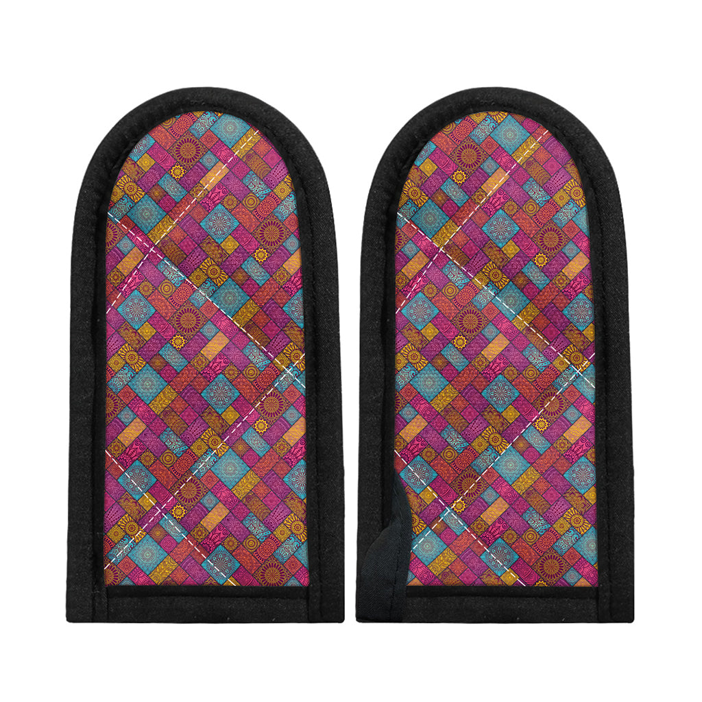 Indian Patchwork Pattern Print Skillet Handle Cover