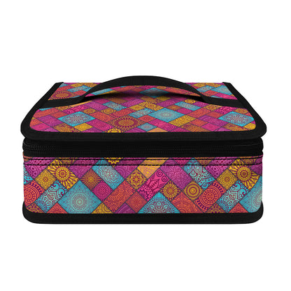 Indian Patchwork Pattern Print Small Lunch Bag