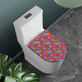 Indian Patchwork Pattern Print Toilet Lid Cover