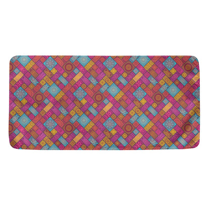 Indian Patchwork Pattern Print Towel