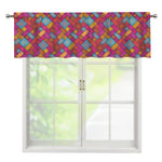 Indian Patchwork Pattern Print Window Valance