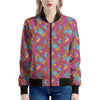 Indian Patchwork Pattern Print Women's Bomber Jacket