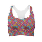 Indian Patchwork Pattern Print Women's Sports Bra