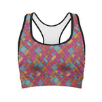 Indian Patchwork Pattern Print Women's Sports Bra