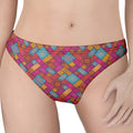 Indian Patchwork Pattern Print Women's Thong