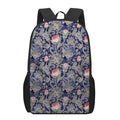Indian Rose Paisley Pattern Print 17 Inch Backpack