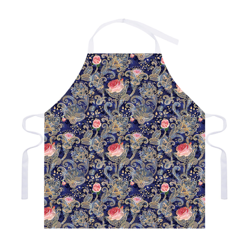 Indian Rose Paisley Pattern Print Adjustable Apron