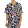 Indian Rose Paisley Pattern Print Aloha Shirt