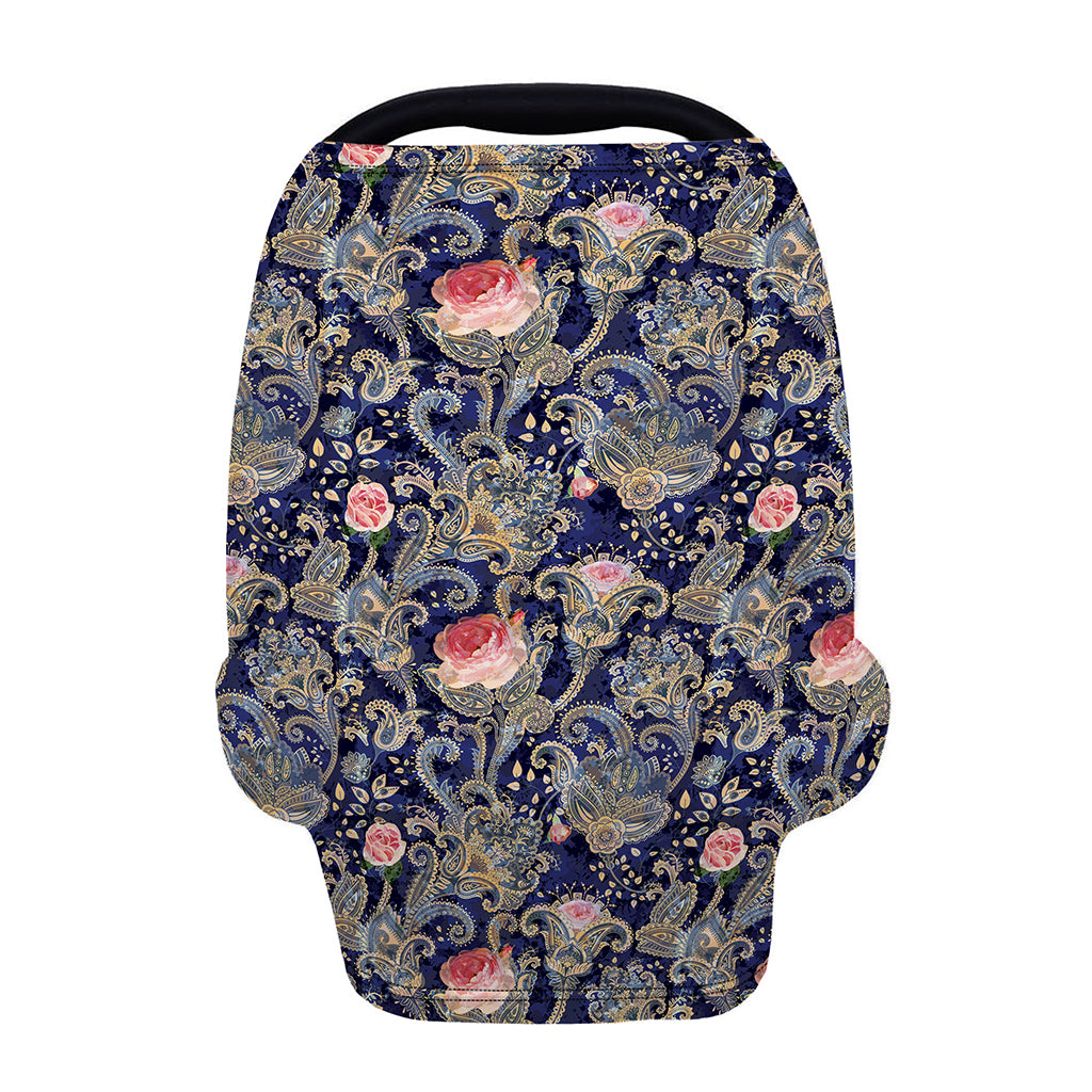 Indian Rose Paisley Pattern Print Baby Seat Cover