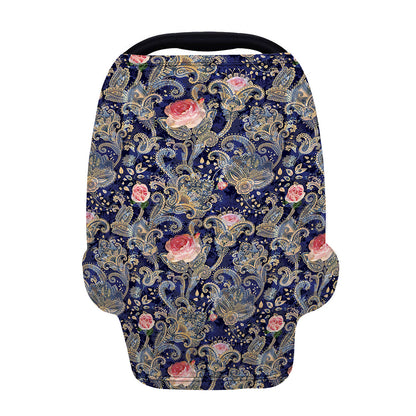 Indian Rose Paisley Pattern Print Baby Seat Cover