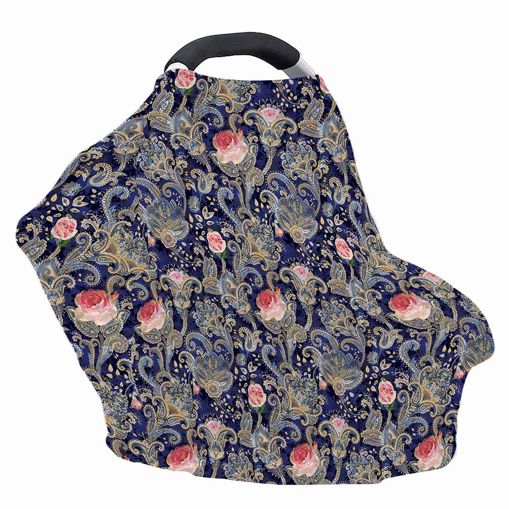 Indian Rose Paisley Pattern Print Baby Seat Cover