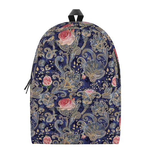 Indian Rose Paisley Pattern Print Backpack