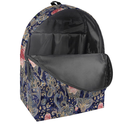 Indian Rose Paisley Pattern Print Backpack