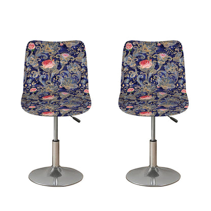 Indian Rose Paisley Pattern Print Bar Stool Covers