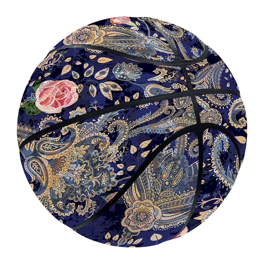 Indian Rose Paisley Pattern Print Basketball