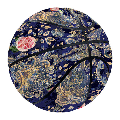 Indian Rose Paisley Pattern Print Basketball