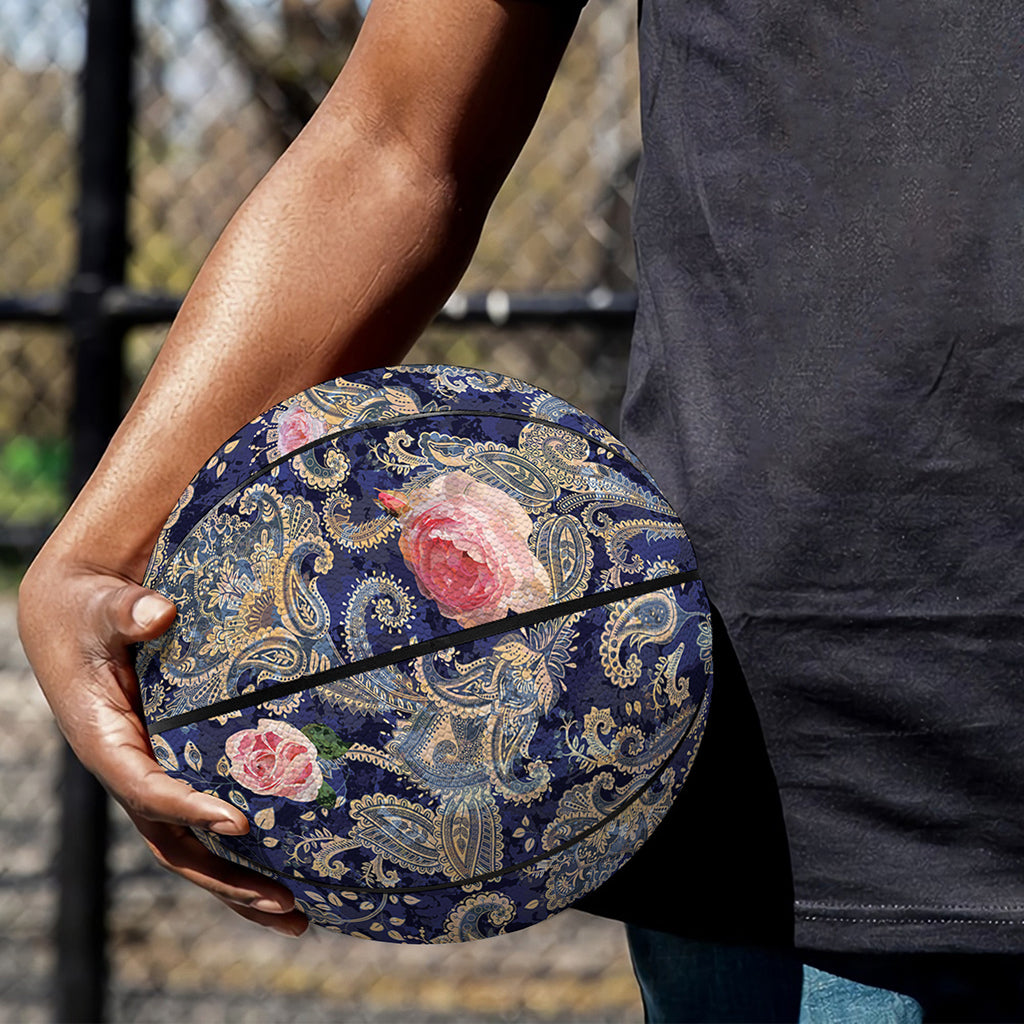 Indian Rose Paisley Pattern Print Basketball