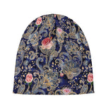 Indian Rose Paisley Pattern Print Beanie