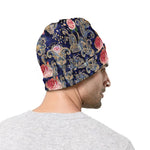 Indian Rose Paisley Pattern Print Beanie
