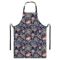 Indian Rose Paisley Pattern Print Bib Apron With Pocket