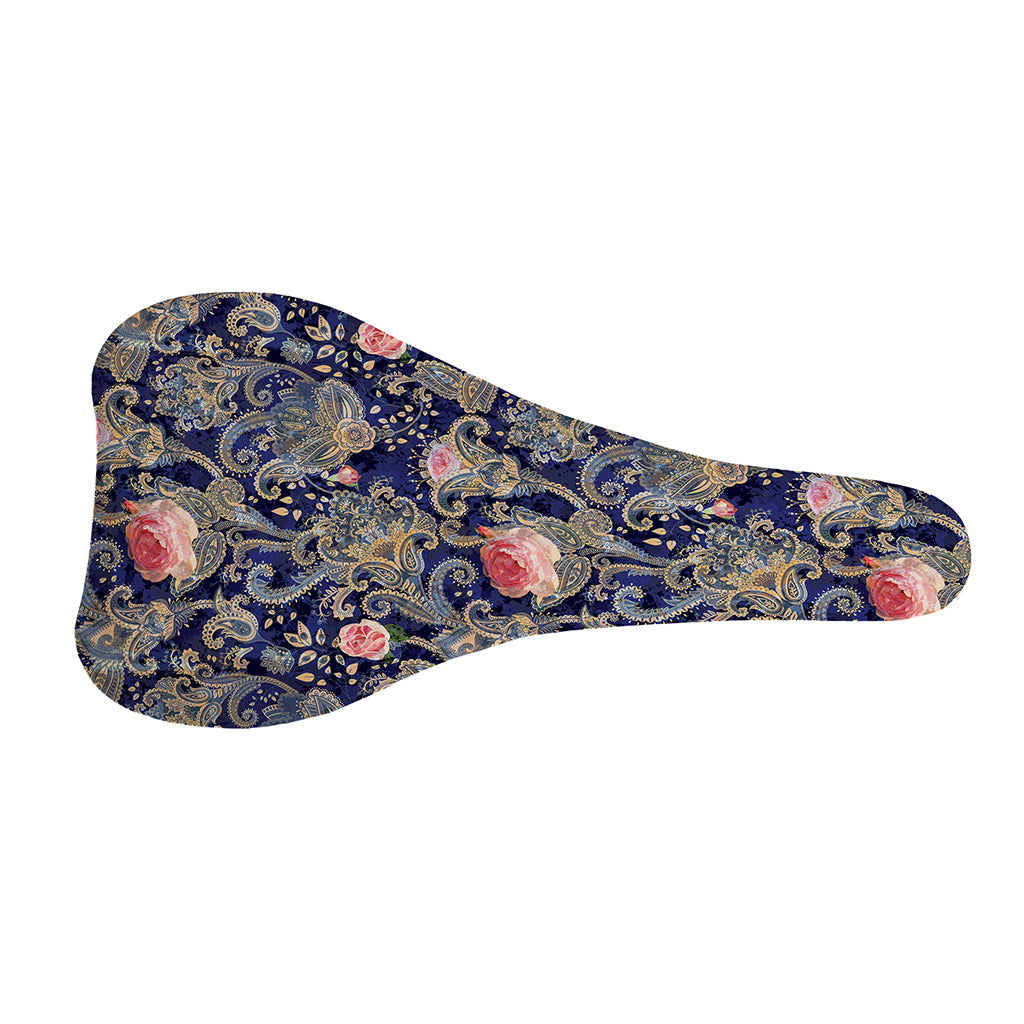 Indian Rose Paisley Pattern Print Bicycle Seat Cover