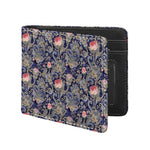 Indian Rose Paisley Pattern Print Bifold Wallet