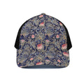 Indian Rose Paisley Pattern Print Black Mesh Trucker Hat