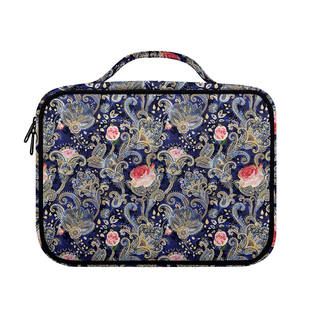 Indian Rose Paisley Pattern Print Briefcase Bible Bag
