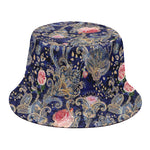 Indian Rose Paisley Pattern Print Bucket Hat