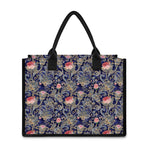 Indian Rose Paisley Pattern Print Canvas Tote Bag