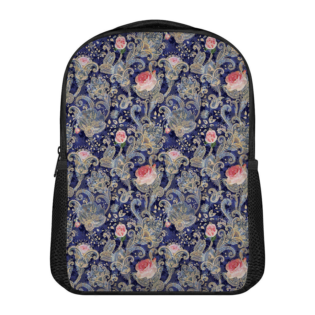 Indian Rose Paisley Pattern Print Casual Backpack